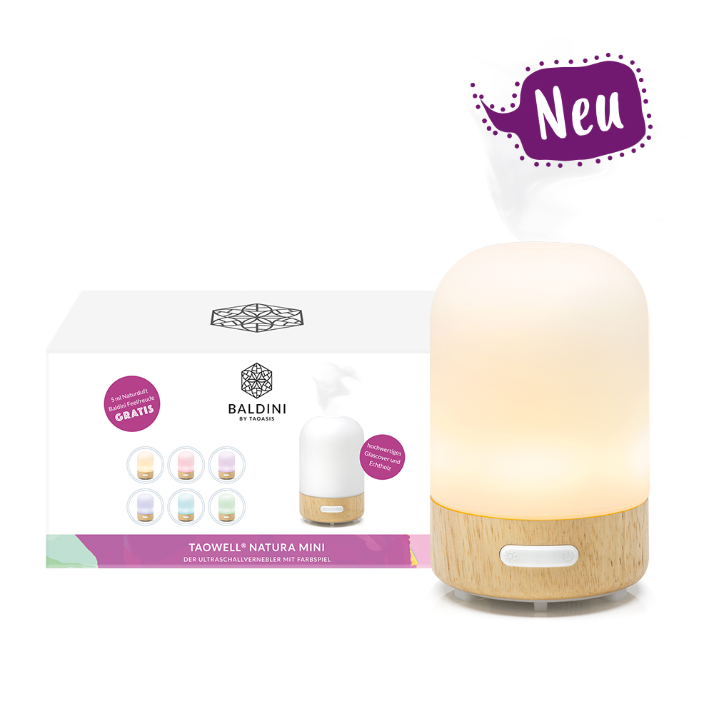 Taowell Natura Mini - Dyfuzor zapachowy do aromaterapii i koloroterapii + 5 ml kompozycji zapachowej Feelfreude, Taoasis Taowell Natura Mini - Dyfuzor zapachowy do aromaterapii i koloroterapii + 5 ml kompozycji zapachowej Feelfreude, Taoasis